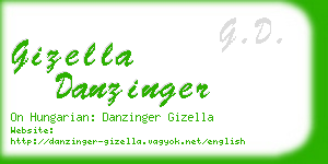 gizella danzinger business card
